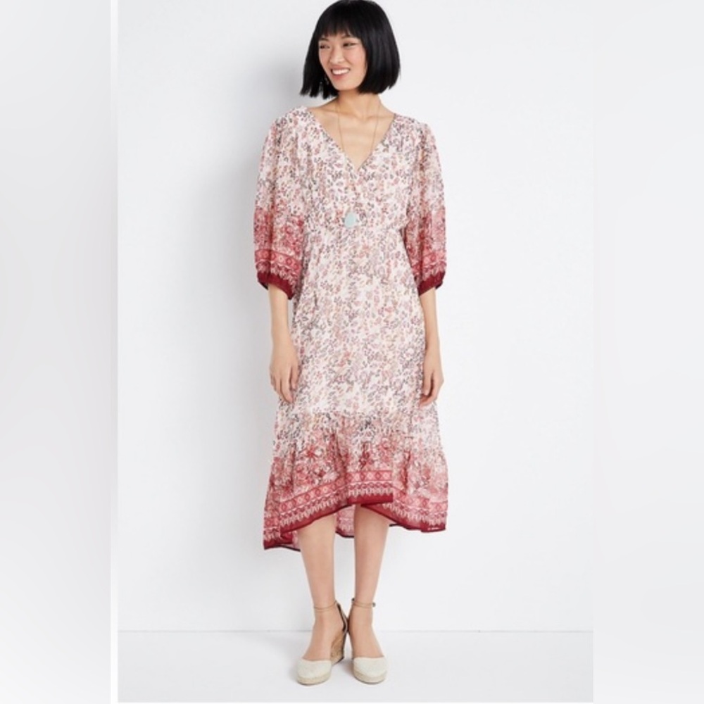 Maurices Floral Hi-Low Maxi